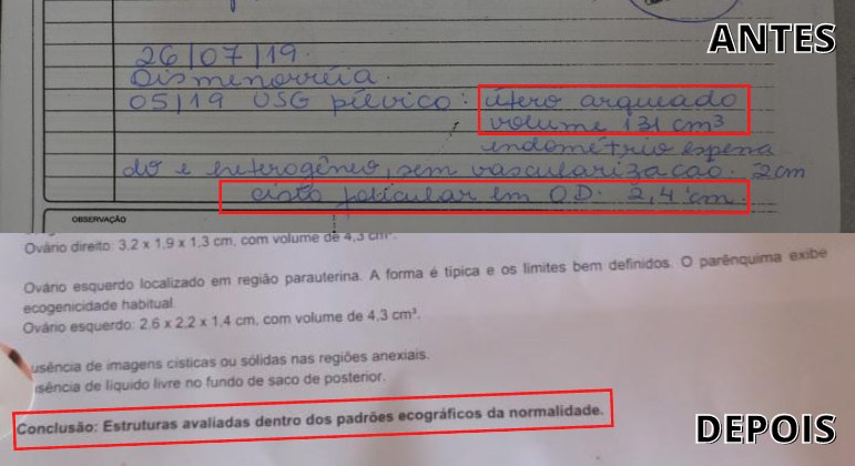 Exames mostram que problemas do passado haviam desaparecido