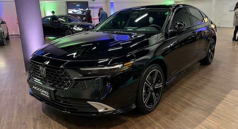 Accord e:HEV 2023 exposto no Electric Days estava fechado e com vidros escurecidos