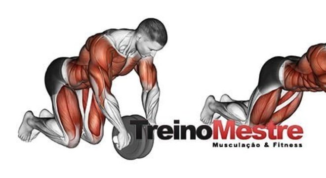 Exercício para core roda abdominal