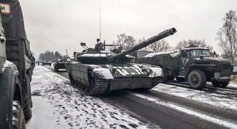 Militares russos chegaram à Ucrânia em 24 de fevereiro