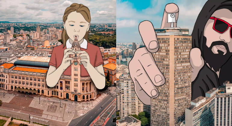 Na Sala São Paulo, a música pode ser feita com o próprio prédio. E os artistas mostram que o grafite é a principal arte de rua de São Paulo