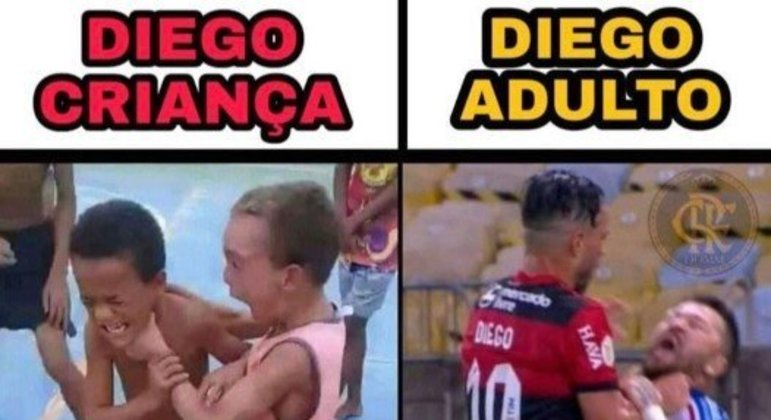 Diego Ribas e Rossi viram meme após cena de expulsões em Flamengo