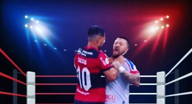 Diego Ribas e Rossi viram meme após cena de expulsões em Flamengo