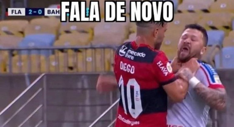 Diego Ribas e Rossi viram meme após cena de expulsões em Flamengo
