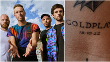 Fã que fez tatuagem com data do show do Coldplay lamenta adiamento