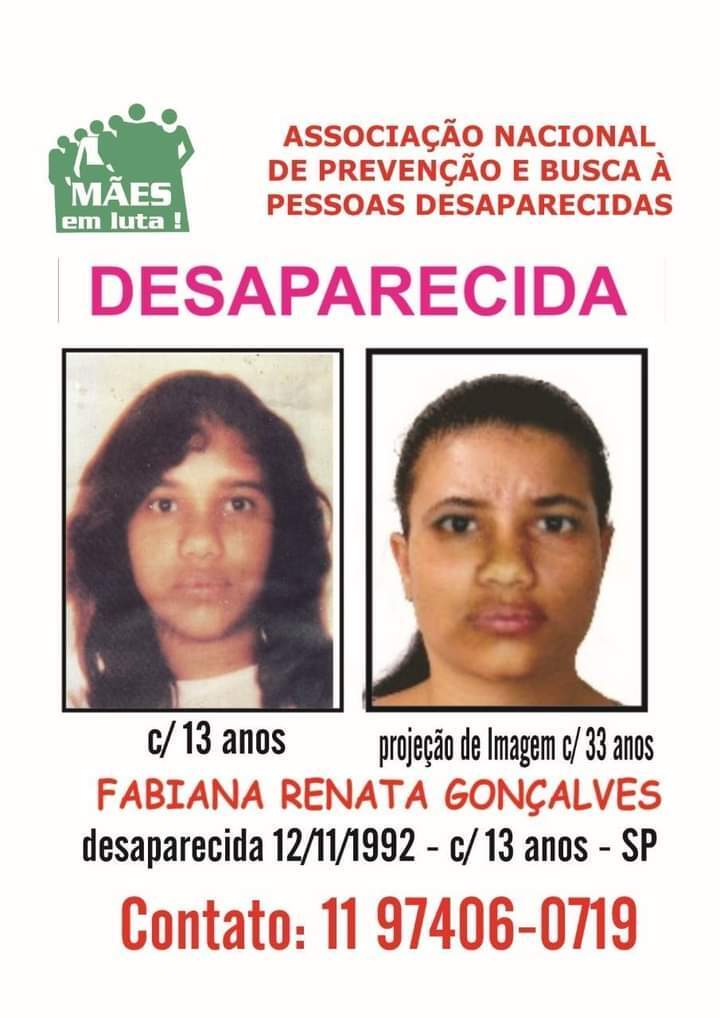 Fabiana está desaparecida há 32 anos (Reprodução/Material cedido ao R7)