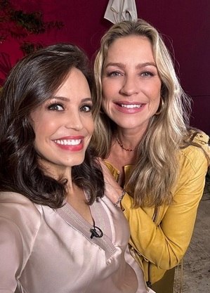 Fabiana Oliveira e Luana Piovani no "Domingo Espetacular"