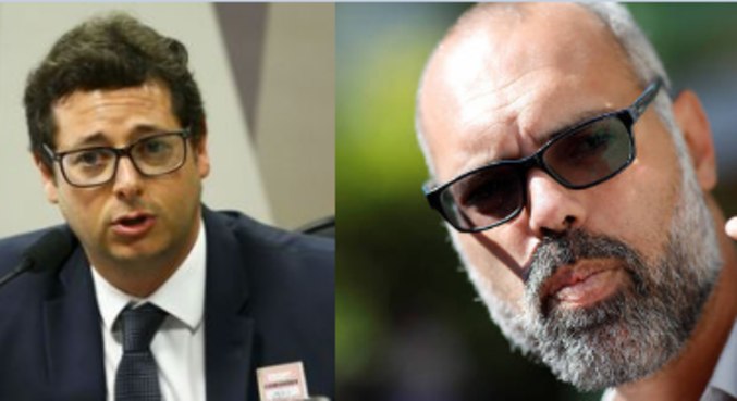 O ex-secretário Fábio Wajngarten e o blogueiro Allan dos Santos