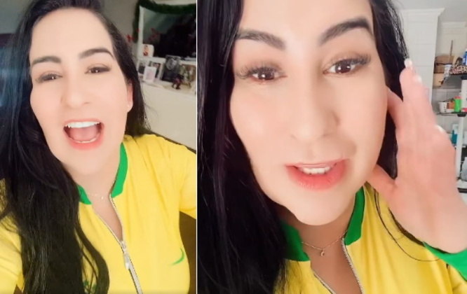 A jornalista&nbsp;Fabiola Gadelha acordou animada e revelou que tamb&eacute;m est&aacute; no clima para a Copa: 