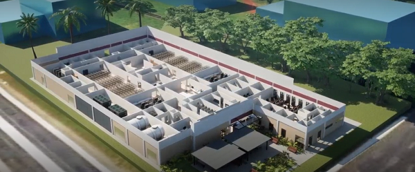 Maquete 3D mostra projeto da fábrica que deverá iniciar produção em 2024
