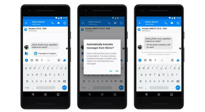 Facebook Messenger tem novo recursos de tradução em dois idiomas