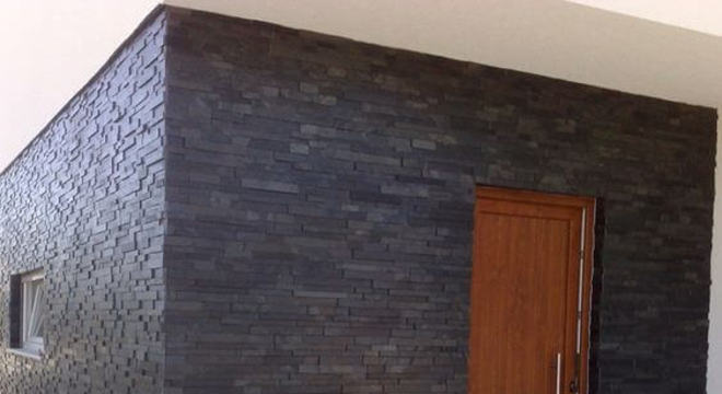 fachada de casa com ardósia 