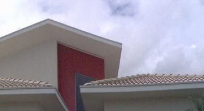 fachada vermelho e branca cores de casas