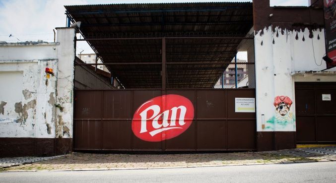 Fachada da fábrica da Chocolates Pan, em São Caetano
