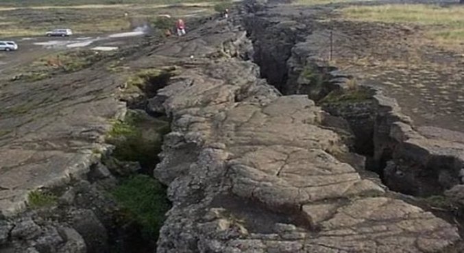 Falha geológica na cidade de Antáquia, capital da província de Hatay,  na Turquia