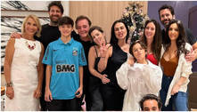 Desfalque em foto de família de Fábio Jr. chama atenção em meio a rumores de briga: 'Cadê o Fiuk?'