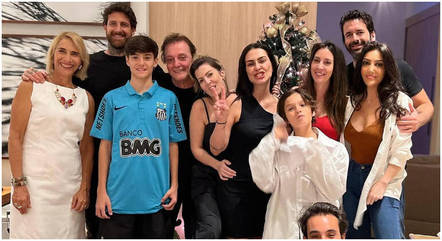 Família de Fábio Jr. comemora o Natal com festa antecipada