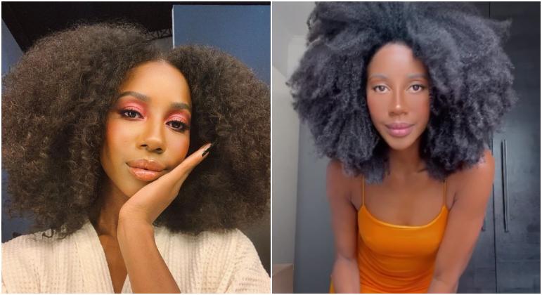 Camilla de Lucas já contou, por meio das redes sociais, que o black power é seu modo favorito de usar o cabelo. Os registros acima foram compartilhados por ela em maio e abril deste ano. 