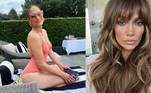 Jennifer LopezA cantora completou 53 anos sexy, energética e ativa! No último dia 5, a atriz foi flagrada com um visual revelador durante uma sessão de fotos em Hollywood. De vestido verde transparente, Jennifer aparentava não estar usando nem calcinha