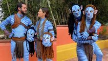Fantasia de Avatar de Fátima Bernardes e Túlio vira piada: 'Faltou dinheiro'