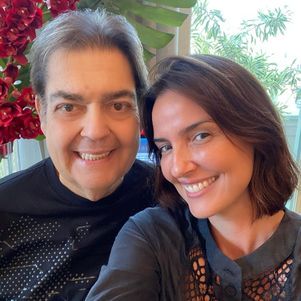 Fausto Silva e a mulher, Luciana Cardoso. Ele começa em janeiro na Band e ela já está envolvida com o conteúdo do programa
