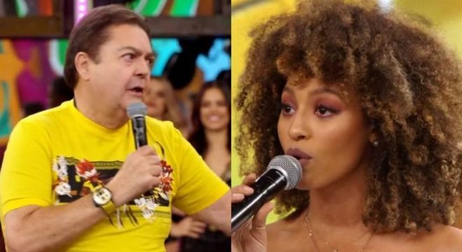 Faustão cortou Sheron durante assunto polêmico