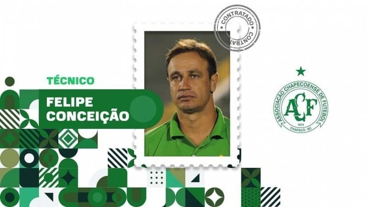 FECHADO! - A Chapecoense fechou a contratação de Felipe Conceição como novo técnico do clube. O anúncio foi feito na manhã desta quarta-feira (15), logo após a posse da nova diretoria.