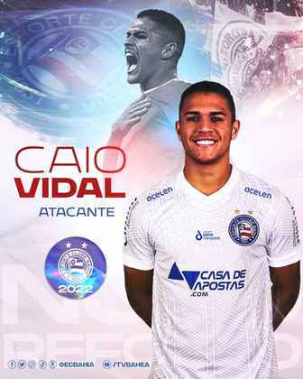 FECHADO - Caio Vidal foi emprestado pelo Internacional para o Bahia. A duração do vínculo de empréstimo vai até junho de 2023.
