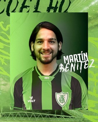 FECHADO - Martín Benítez chegou para reforçar o América-MG. O jogador foi cedido do Independiente-ARG para o clube mineiro por empréstimo de uma temporada.