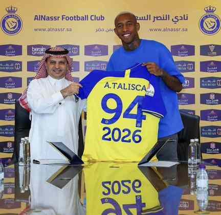 FECHADO - O Al-Nassr (SAU) anunciou a renovação do contrato do atacante Anderson Talisca. O brasileiro, agora, tem vínculo com o clube saudita até 2026.