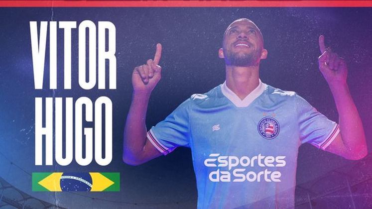 FECHADO - O Bahia anunciou a contratação do zagueiro Vitor Hugo, ex-Trabzonspor (TUR). Aos 31 anos, o atleta assinou até 2026 com o Esquadrão.