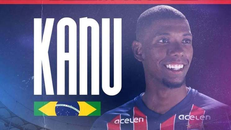 FECHADO - O Bahia anunciou a vinda do zagueiro Kanu ao elenco para a temporada de 2023. Seu contrato é válido até o final do ano e inclui uma opção de compra de 2 milhões de dólares (cerca de R$ 10 milhões)