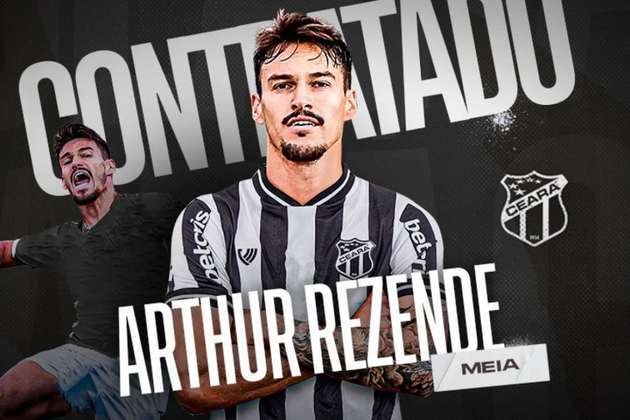 FECHADO - O Ceará anunciou a chegada do meia Arthur Rezende, de 28 anos, que estava no Vila Nova desde 2020. 