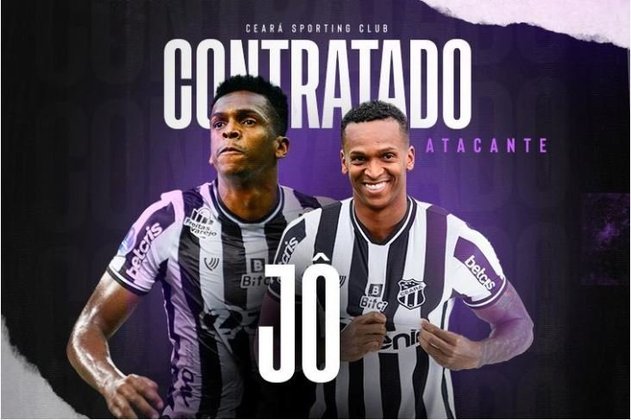 FECHADO - O Ceará anunciou a contratação do centroavante Jô, ex-Corinthians. O atleta de 35 anos finalizou a sua rescisão com o Timão ontem (9) e pôde ser anunciado pelo seu novo clube.