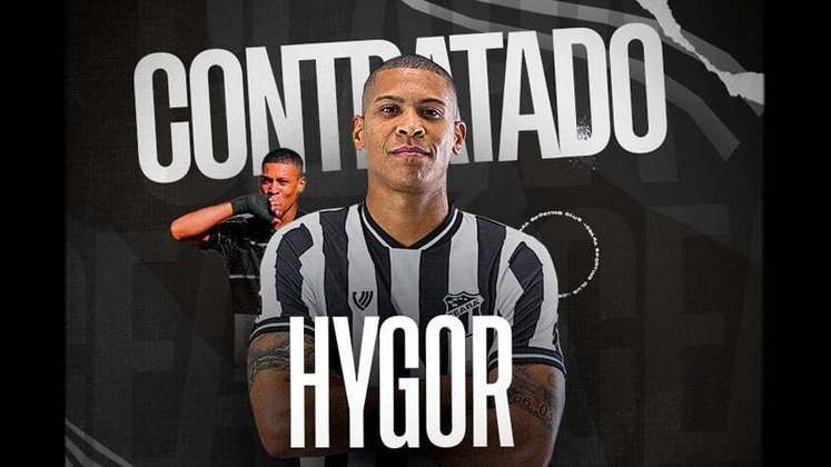 FECHADO - O Ceará anunciou mais um reforço para a temporada. O atacante Hygor, de 30 anos, assinou contrato até o final de 2024.