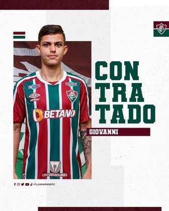 FECHADO - O Fluminense anunciou a contratação do meia-atacante Giovanni Manson, de 20 anos, que  estava no Ajax. Ele já se apresentou  no Centro de Treinamento Carlos Castilho e assinou contrato até o fim de 2023 com opção de extensão até 2024.