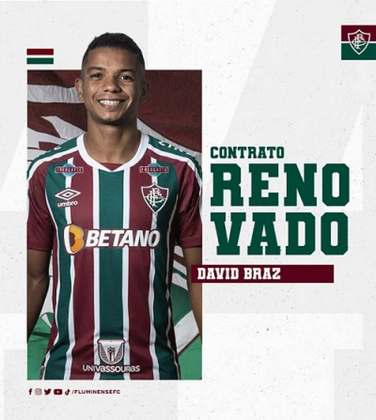 FECHADO - O Fluminense fechou a renovação de David Braz. O zagueiro que tinha contrato com o clube até abril de 2023, tem o vínculo válido até junho de 2024, com opção de extensão até dezembro do mesmo ano.