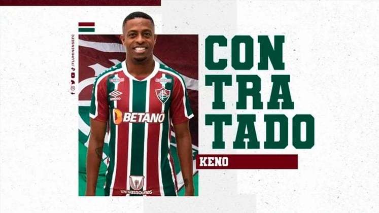FECHADO - O Fluminense oficializou a contratação do atacante Keno. De acordo com o informado pelo clube, o jogador esteve na sede do Tricolor, em Laranjeiras, para assinar o contrato. O vínculo de Keno vai até dezembro de 2024, mas com a possibilidade de extensão até 2025.