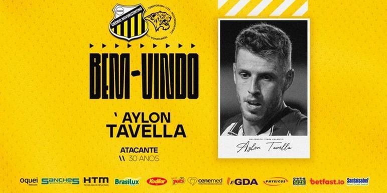 FECHADO - O Novorozontino anunciou a chegada do atacante Aylon, que foi um dos destaques do Ituano na Série B.