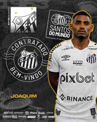 FECHADO - O Santos anunciou a contratação do zagueiro Joaquim, que estava no Cuiabá. O defensor, de 24 anos, assinou um vínculo definitivo com o Peixe até o final de 2026.