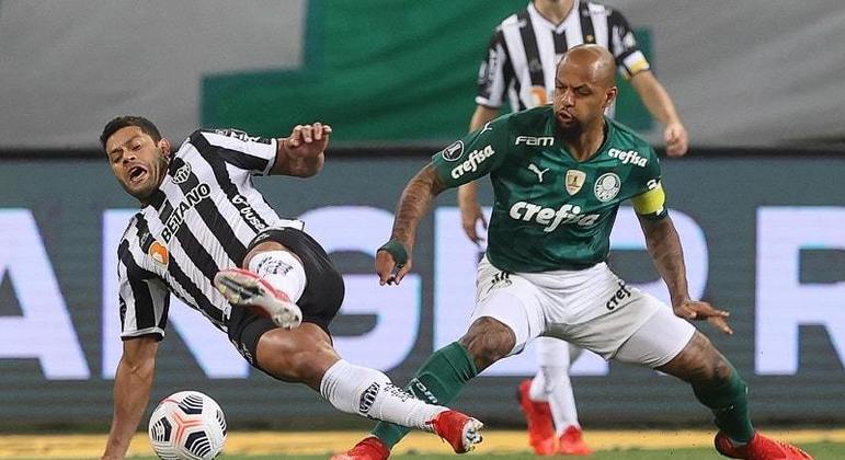Felipe Melo enfrentou, provocou, fez falta, desestabilizou Hulk. Palmeiras preparado para batalha