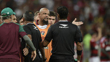 Árbitro relata ameaça de Felipe Melo após expulsão no clássico entre Flamengo e Fluminense
