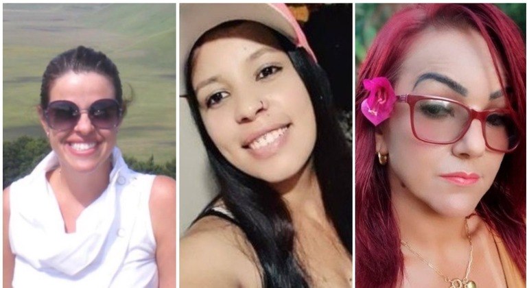 Viviane (à esq.), Thalia e Anna Paula foram três vítimas mortas pelas mãos de maridos violentos