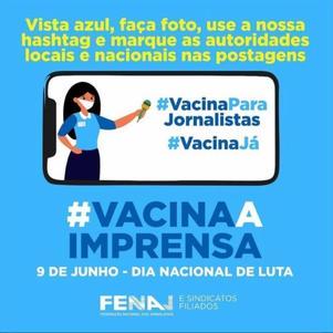 Fenaj reivindica categoria entre os grupos prioritários para vacinação contra covid-19