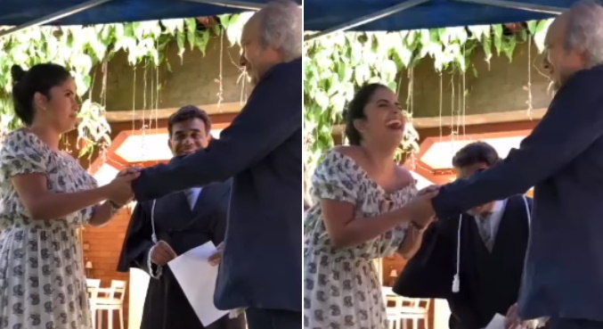 Vídeo do casamento de Erasmo Carlos e Fernanda Passos emocionou internautas

