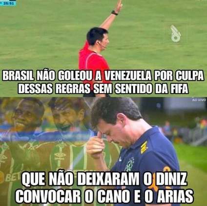Fernando Diniz vira alvo de memes após empate do Brasil com a Venezuela