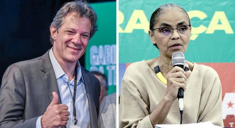 Fernando Haddad (Fazenda) e Marina Silva (Ministério do Meio Ambiente e Mudança do Clima)