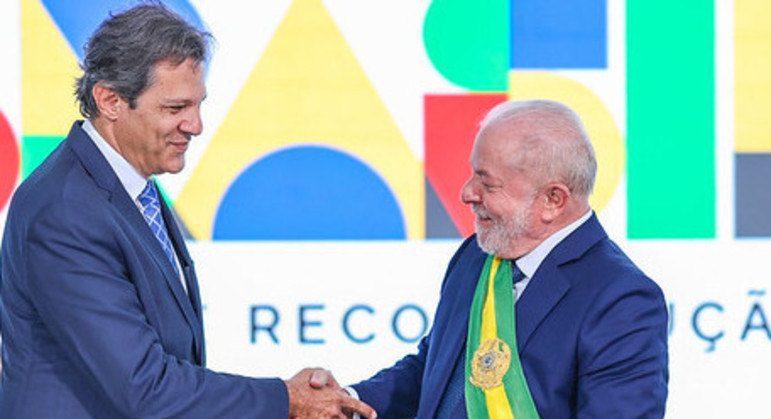 Ministro da Fazenda, Fernando Haddad e presidente da República, Luiz Inácio Lula da Silva