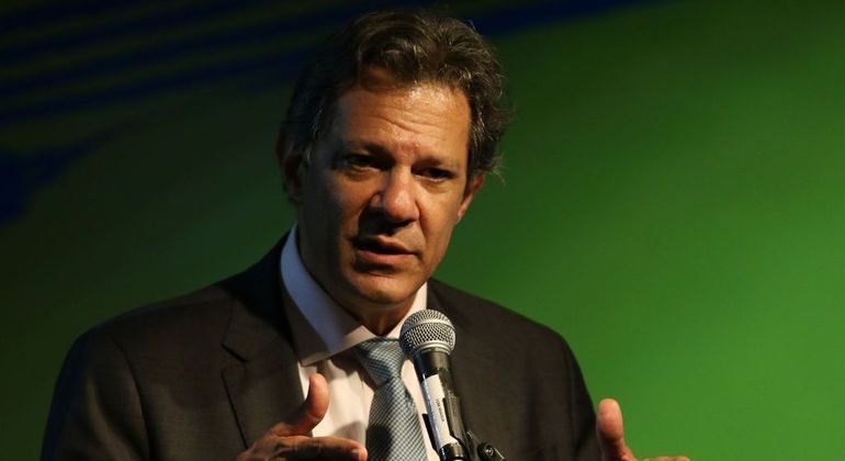 Fernando Haddad (PT) durante sua posse como ministro da Fazenda