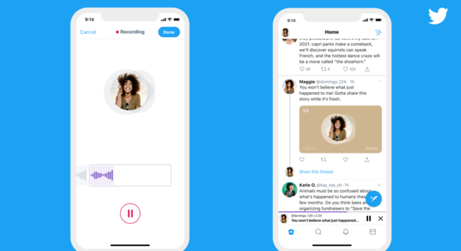 Nova ferramenta de áudio do Twitter
